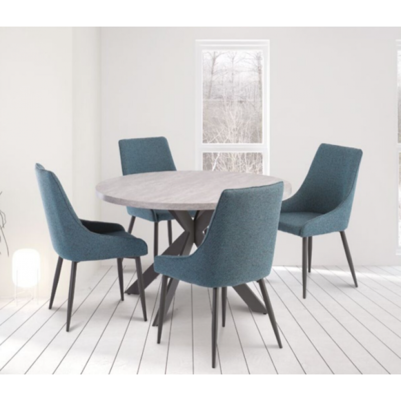 WOF Rimini Light Rhine Grey 1.2M Round Dining Table